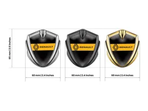 Renault 3d Emblem Badge Pro Design Stainless Steel 3D